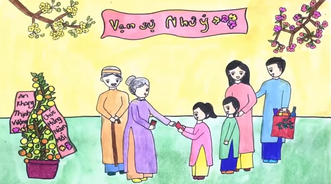 anh mau tranh ve ngay tet cho tre 7